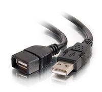 C2G 2M USB 2.0 A Male to USB 2.0 A Female Black USB Extension Cable CG52107