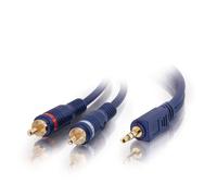 C2G 2m Velocity 3.5mm Stereo Male to Dual RCA Male Y-Cable audio cable 2 x RCA Black