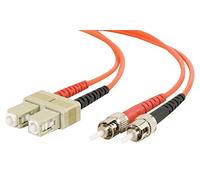 C2G 3m Fibre/Fiber Optic Cable for Fast Ethernet, Fiber Channel, ATM and Gibabit Patch Cable SC/ST LSZH Duplex Multimode 50/125 Fibre Cable