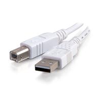 C2G 81562 3M USB Printer Cable, USB 2.0 A to B Lead. Compatible with printers and scanners from HP, Epson, Brother, Samsung, Cannon and all other USB A/B devices, White