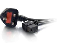 C2G 5 Metre 18 AWG 90 degree power cable (IEC320C13R to BS1363) Right Angle Ket