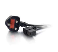 C2G 5 Metre 18 AWG 90 degree power cable IEC320C13R to BS1363 Right Angle Ket...
