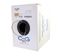C2G 56004 Cat5e Bulk Cable - Unshielded Ethernet Network Cable with Solid Conductors, Plenum CMP-Rated, TAA Compliant, Gray (1000 Feet, 304.8 Meters) (Made in The USA)