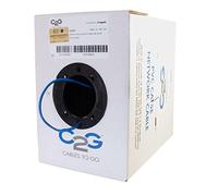 C2G 56006 Cat5e Bulk Cable - Unshielded Ethernet Network Cable with Solid Conductors, Riser CMR-Rated, TAA Compliant, Blue (500 Feet, 152.4 Meters) (Made in The USA)