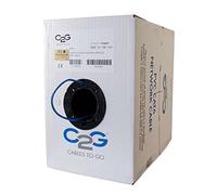 C2G 56019 Cat6 Bulk Cable - Unshielded Ethernet Network Cable with Solid Conductors, Plenum CMP-Rated, TAA Compliant, Blue (1000 Feet, 304.8 Meters) (Made in The USA)