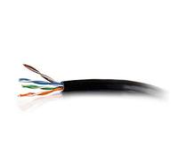 C2G 56027 Cat6 Bulk Cable - Unshielded Ethernet Network Cable with Solid Conductors, Riser CMR-Rated, TAA Compliant, Black (1000 Feet, 304.8 Meters) (Made in The USA)