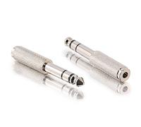 C2G 6.3mm Stereo Male to 3.5mm Stereo Female Adapter (Single Pack),Silver