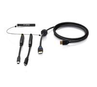 C2G 6ft (1.8m) 4K HDMI® Premium Cable and Dongle Adapter Ring with Color Coded Mini DisplayPort™ and USB-C®