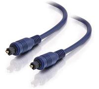 C2G 80323 1M Velocity TOSLINK Optical Audio Digital Cable Suitable for JBL, LG, SONOS, Samsung, Sony, Philips, Bose Sound Bar, HDTV, PS4, Xbox, Surround Sound, Home Theater and more, Blue