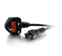 C5 Cloverleaf Power Cable 1m with BS1363 UK Plug - Lightweight, Durable Design