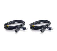 C2G 80672 1.8m US Power Cable 18 AWG North American Power Cord (NEMA 5-15P to IEC320C13) 6 Foot US Power Lead,Black (Pack of 2)