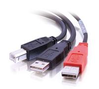 C2G USB B/USB A Y-Cable USB cable 2 m 2 x USB A Black