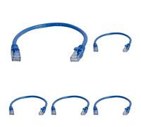 C2G 83159 0.3M BLUE Cat5e Ethernet RJ45 High Speed Network Cable, LAN Lead Cat5e Unshielded PVC UTP Patch Cable (Pack of 5)