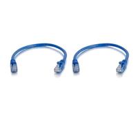 C2G 83161 1M BLUE Cat5e Ethernet RJ45 High Speed Network Cable, LAN Lead Cat5e Unshielded PVC UTP Patch Cable (Pack of 2)