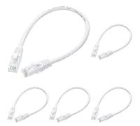 C2G 83484 0.30m Cat6 Booted Unshielded Network Patch Cable - White, for Personal Computer (Pack of 5)