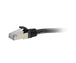 C2G 89931 0.3M Black CAT6A Ethernet Gigabit Lan Network Cable (RJ45) Nickel plated and Copper Braided Patch UTP Cable