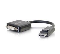 C2G 8in DisplayPort™ Male to Single Link DVI-D Female Adapter Converter - Black