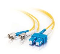 C2G/Cables to Go 14451 SC/ST Duplex 9/125 Single - Mode Fiber Patch Cable (7 Meters, Yellow)