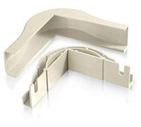 C2G/Cables to Go 16024 Wiremold Uniduct 2800 Bend Radius Compliant External Elbow, Ivory