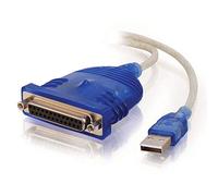 C2G/Cables to Go 16899 USB To DB25 Parallel Printer Adapter Cable, 6 Feet