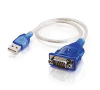 C2G/Cables to Go 26886 1.5ft USB to DB9 Serial RS232 Adapter Cable, Blue