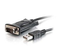 C2G/Cables to Go 26887 Trulink USB to DB9 Male Serial RS232 Adapter Cable, Black (5 Feet)