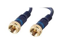C2G/Cables to Go 27226 Velocity Mini-Coax F-type Cable, Blue (3 Feet)