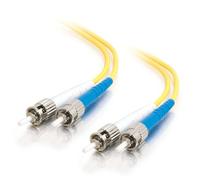 C2G/Cables to Go 34536 ST/ST Plenum-Rated 9/125 Duplex Single-Mode Fiber Patch Cable, Yellow (65.62 Feet/ 20 Meter)