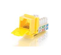 C2G/Cables to Go 35208 Cat5E 90° Keystone Jack Yellow