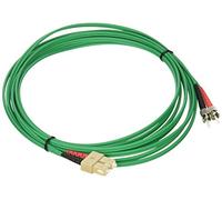 C2G/Cables to Go 37513 ST/SC Plenum-Rated Duplex 62.5/125 Multimode Fiber Patch Cable (5 Meter, Green)