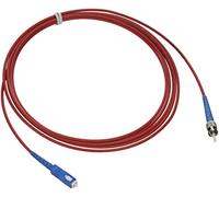 C2G/Cables to Go 37677 SC/ST Plenum-Rated 9/125 Simplex Single-Mode Fiber Patch Cable, Red (9.84 Feet/ 3 Meter)