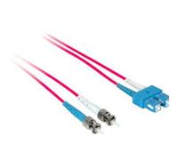 C2G/Cables to Go 37758 SC/ST Plenum-Rated 9/125 Duplex Single-Mode Fiber Patch Cable, Red (16.40 Feet/ 5 Meter)