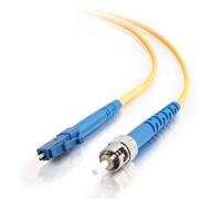C2G/Cables to Go 37928 LC/ST Plenum-Rated 9/125 Simplex Single-Mode Fiber Patch Cable, Yellow (16.40 Feet/ 5 Meter)