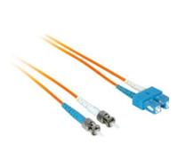 C2G/Cables to Go 37962 SC/ST Plenum-Rated Duplex 50/125 Multimode Fiber Patch Cable (3 Meter, Orange)