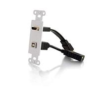 C2G/Cables to Go 39702 HDMI and USB Pass Through Decora Style Wall Plate, White