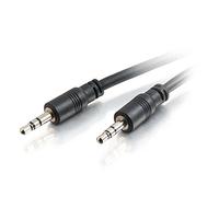 C2G/Cables to Go 40109 3.5mm Stereo Audio Cable With Low Profile Connectors M/M - In-Wall CMG-Rated (50 Feet)