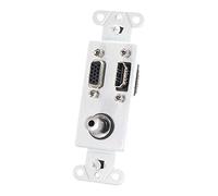 C2G/Cables to Go 41031 HDMI, VGA and 3.5mm Audio Pass Through Decora Style Wall Plate, White