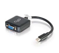 C2G/Cables to Go 54315 8in Mini DisplayPort to VGA Adapter Converter - Male to Female Active Black