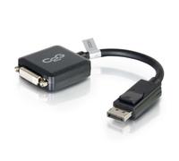 C2G/Cables to Go 54321 8in DisplayPort to DVI-D Adapter Converter - Male to Female Single Link Black