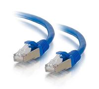 C2G Cat6a Booted Shielded (STP) Network Patch Cable - Patch cable - RJ-45 (M) to RJ-45 (M) - 10 m - STP - CAT 6a - molded, snagless, stranded - blue