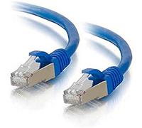 C2G Cat6a Booted Shielded (STP) Network Patch Cable - Patch cable - RJ-45 (M) to RJ-45 (M) - 2 m - STP - CAT 6a - molded, snagless, stranded - blue