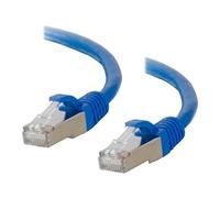 C2G Cat6a Booted Shielded (STP) Network Patch Cable - Patch cable - RJ-45 (M) to RJ-45 (M) - 5 m - STP - CAT 6a - molded, snagless, stranded - blue