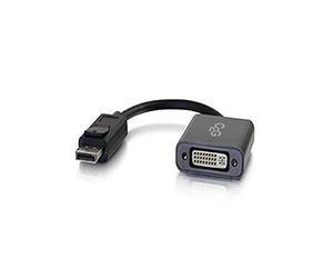 C2G Display Port Cable, Display Port to DVI, 4K, Male to Female, Black, 8 inches, Cables to Go 54317