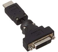 C2G DVI to HDMI Cable, HDMI Adapter Rotating,360 Degree Rotation for Tight Spaces, Black, Cables to Go 40932