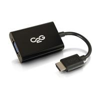 C2G HDMI® Male to VGA and Stereo Audio Female Adapter - Full HD 1080p HDMI to VGA and 3.5mm Jack Dongle - Black