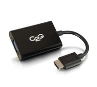 C2G HDMI Male to VGA Female & 3.5mm Stereo Female 1080p High Definition Adapter Dongle with Power Adapter for Computer, Desktop, Laptop, PC, Monitor,Raspberry Pi, Projector, HDTV, Chromebook, Roku, Xbox and More