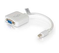 C2G Mini Display Port Adapter, Display Port to VGA, Male to Female, White, 8 inches, Cables to Go 54316
