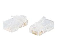 C2G RJ45 Cat5E Modular 8x8 Plug For Flat Strand Cable 25Pack
