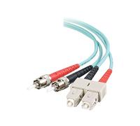 C2G SC-ST 10Gb 50/125 OM3 Duplex Multimode PVC Fiber Optic Cable (LSZH) - Network cable - ST multi-mode (M) to SC multi-mode (M) - 3 m - fibre optic - duplex - 50 / 125 micron - OM3 - halogen-free - aqua