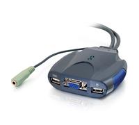 C2G Trulink 2-Port VGA and USB Micro KVM with Audio KVM switch Blue